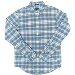 Abercrombie & Fitch Shirt Long Sleeve Button Down Blue Plaid Size Medium
